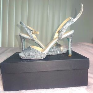 Betsy Johnson Women’s Suni Platform Crystal Heels.
